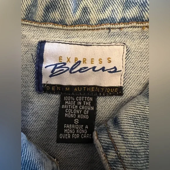Vintage Express Bleus Denim Jacket 90s - Picture 5 of 6